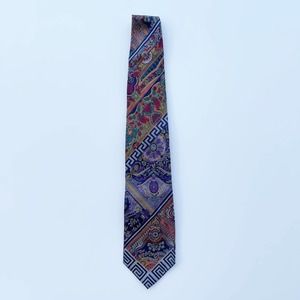 Gianni Versace Paisley Patterned Silk Tie